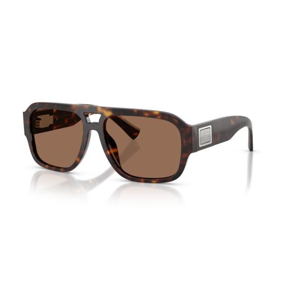 26SS 돌체앤가바나 선글라스 0Dg4506 볼드한 직사각형 호피무늬 - DOLCE & GABBANA