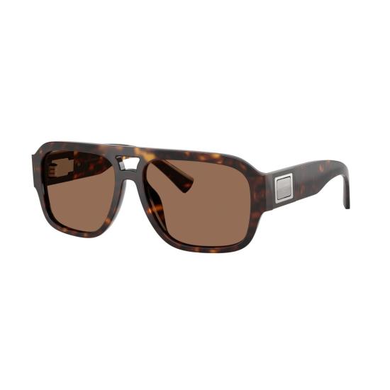 26SS 돌체앤가바나 선글라스 0Dg4506 볼드한 직사각형 호피무늬 - DOLCE & GABBANA