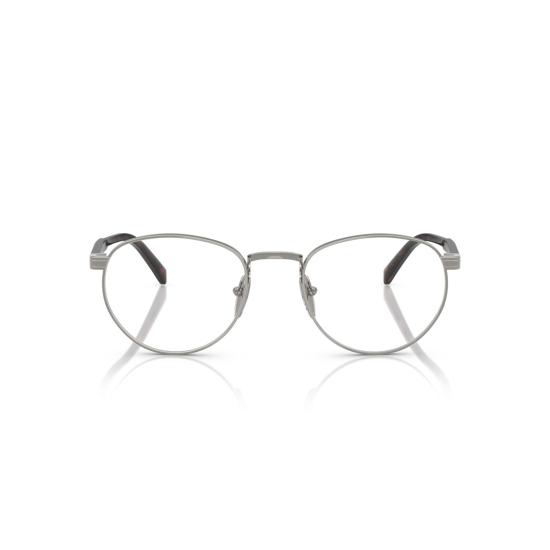 26SS 프라다 안경 0Pr B52v 둥근 렌즈 은색 프레임 안경
