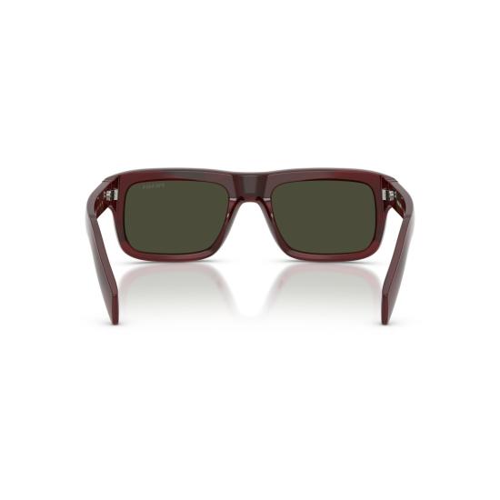 26SS 프라다 선글라스 0Pr D11s 두꺼운 버건디 직사각형 아세테이트 - PRADA