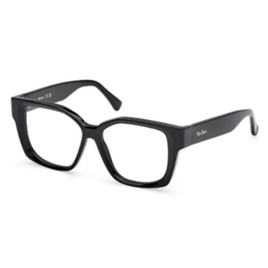  막스마라 안경 Mm5184 오버사이즈 사각 프레임 블랙 아세테이트 안경