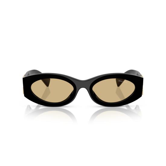 26SS 미우미우 선글라스 0Mu 11Ws 유광 블랙 아세테이트 타원형