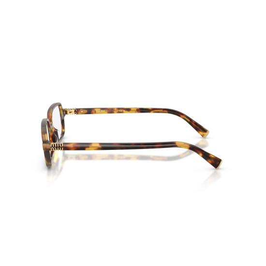 26SS 미우미우 안경 0Mu 01Yv 직사각형 거북이 등껍질 무늬 아세테이트 안경 - MIU MIU