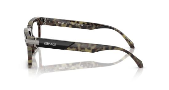 26SS 베르사체 안경 0Ve3354 오버사이즈 스퀘어 호피무늬 - VERSACE