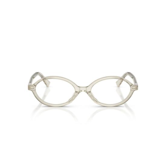 26SS 미우미우 안경 0Mu 01Xv 반투명 아세테이트 타원형 프레임