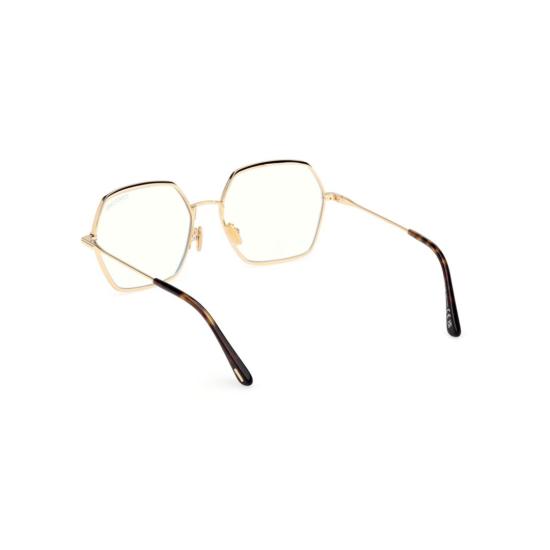  톰포드 안경 Ft6050-B 기하학적 금속 프레임 안경 - TOMFORD