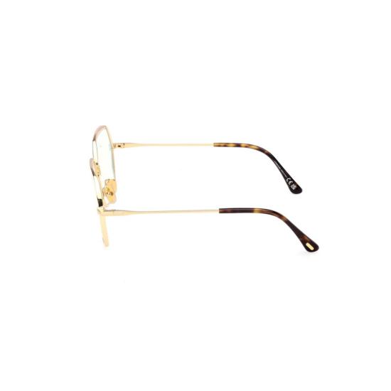  톰포드 안경 Ft6050-B 기하학적 금속 프레임 안경 - TOMFORD