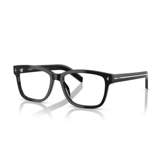 26SS 프라다 안경 0Pr B10v 직사각형 블랙 아세테이트 - PRADA