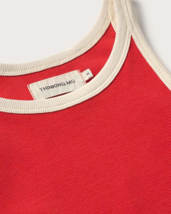  띵킹 뮤 민소매 티셔츠 씽킹 무 해리엇 콘트라스트 트림 탱크 - THINKING MU