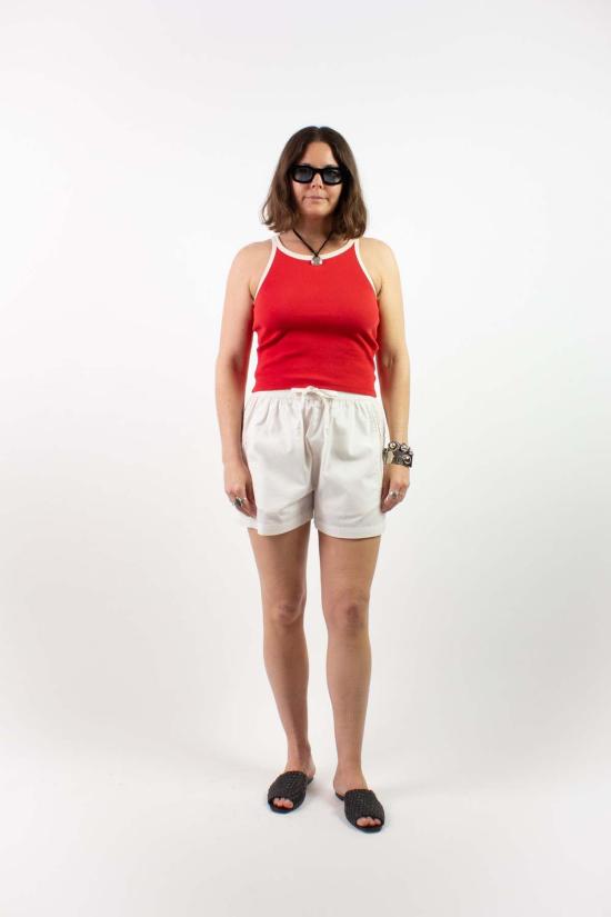  띵킹 뮤 민소매 티셔츠 씽킹 무 해리엇 콘트라스트 트림 탱크