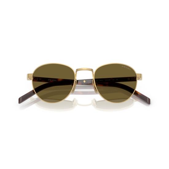 26SS 프라다 선글라스 0Pr B52s 원형 프레임 골드톤 메탈 - PRADA