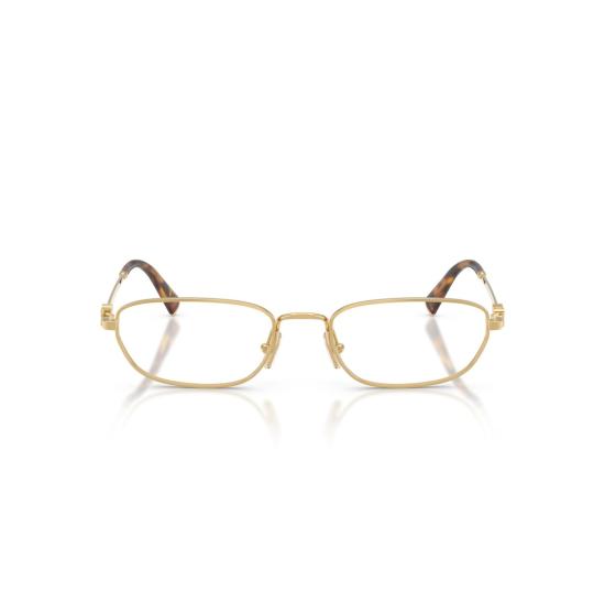 26SS 미우미우 안경 0Mu 52Zv 광택 골드 직사각형 금속