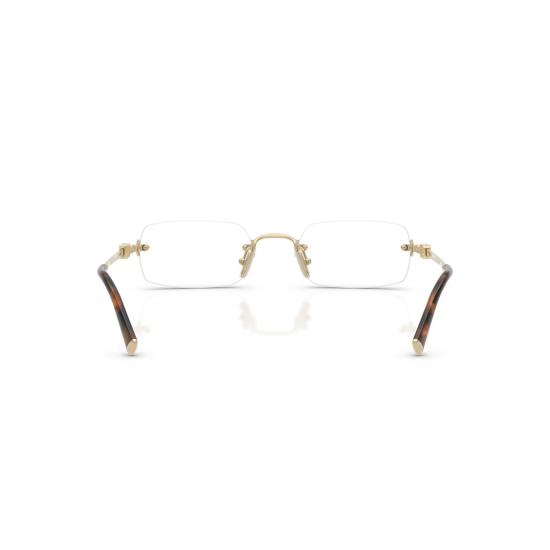 26SS 미우미우 안경 0Mu 50Yv 테 없는 직사각형 안경 - MIU MIU