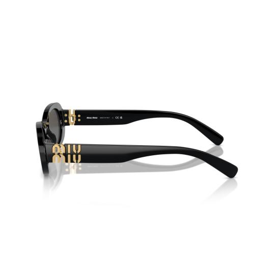 26SS 미우미우 선글라스 0Mu 06Zs 타원형 프레임 블랙 아세테이트 - MIU MIU