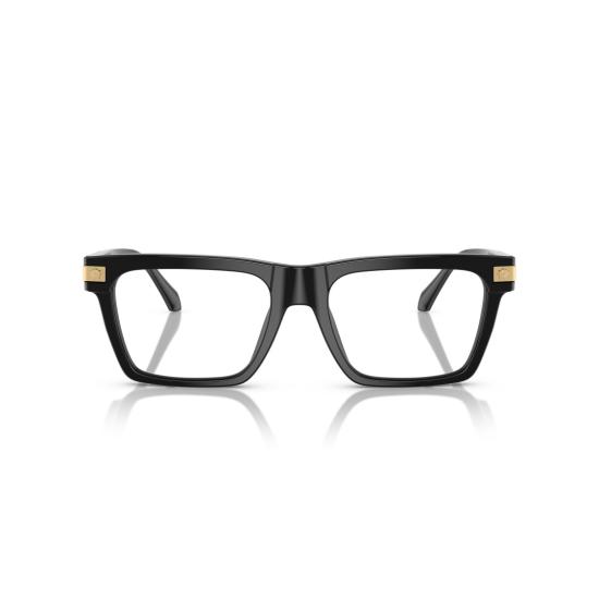 26SS 베르사체 안경 0Ve3354 직사각형 검정색 아세테이트 안경