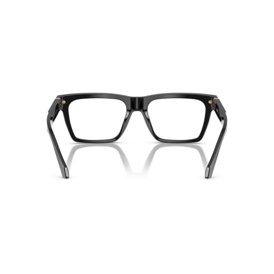 26SS 베르사체 안경 0Ve3354 직사각형 검정색 아세테이트 안경 - VERSACE
