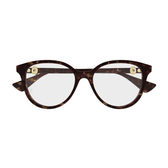  까르띠에 안경 Ct0643o 둥근 호피무늬 프레임 안경