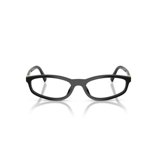 26SS 미우미우 안경 0Mu 01Zv 직사각형 검정색 아세테이트 안경