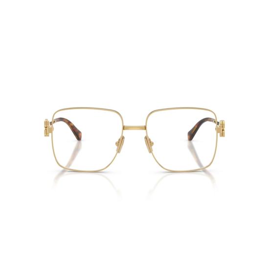 26SS 미우미우 안경 0Mu 51Xv 광택 골드톤 사각 메탈 안경