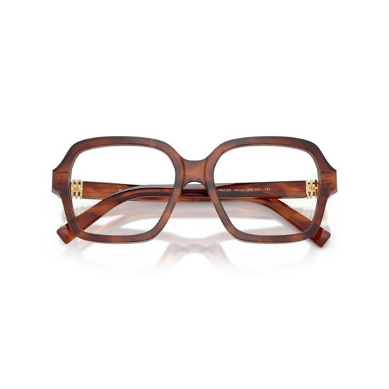 26SS 미우미우 안경 0Mu 03Yv 오버사이즈 호피무늬 사각 프레임 안경 - MIU MIU