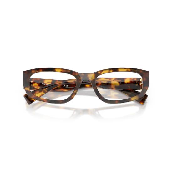26SS 미우미우 안경 0Mu 04Yv 직사각형 호피무늬 아세테이트 안경 - MIU MIU