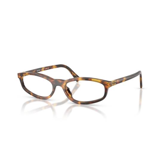 26SS 미우미우 안경 0Mu 01Zv 직사각형 거북이 등껍질 무늬 아세테이트 안경 - MIU MIU