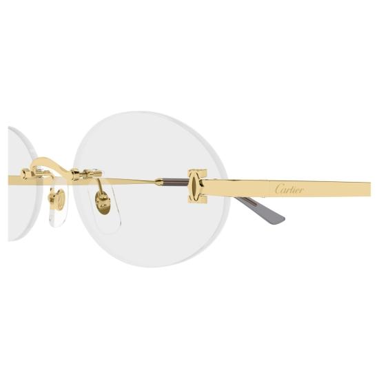  까르띠에 안경 CT0594O 무테 타원형 렌즈 안경 - CARTIER