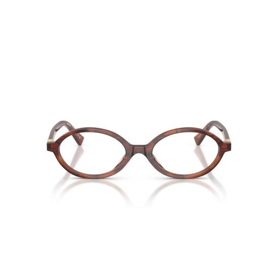26SS 미우미우 안경 0Mu 01Xv 호피무늬 타원형 프레임 안경