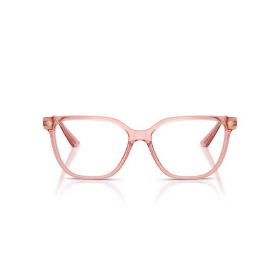 26SS 베르사체 안경 0Ve3388u 반투명 핑크색 사각 프레임 안경