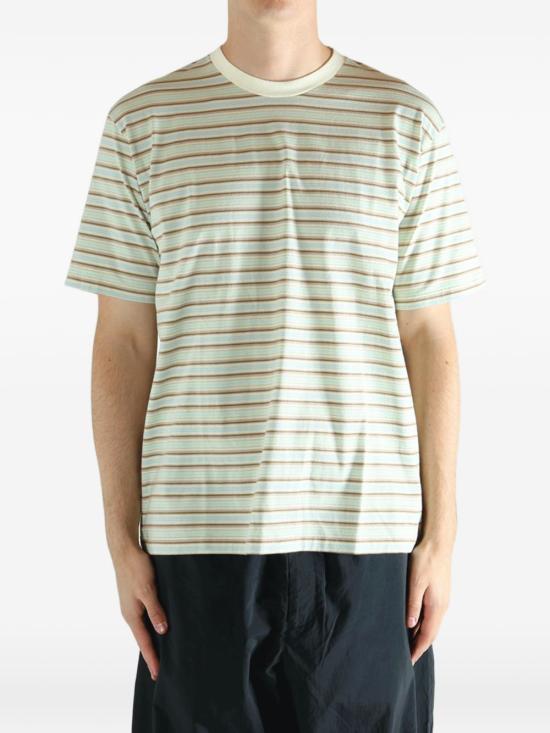 26SS 오라리 반팔 티셔츠 A26ST02GJ FADEMINTSTRIPE Verde - AURALEE