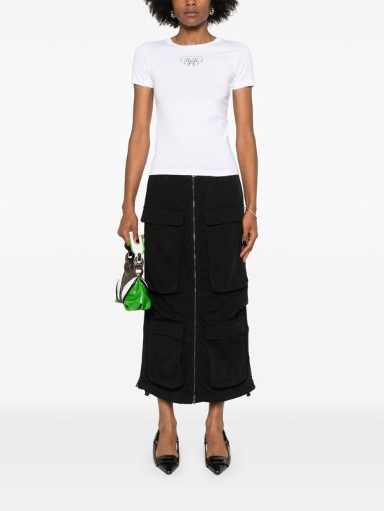 26SS 마린세르 문 로고 저지 베이비핏 티셔츠 WTT012A CJER0008WH10 Bianco - MARINE SERRE