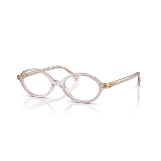 26SS 미우미우 안경 0Mu 01Xv 반투명 아세테이트 타원형 프레임 안경 - MIU MIU