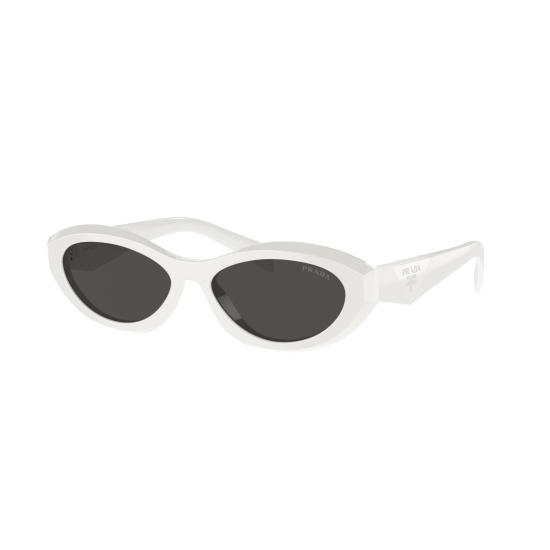 26SS 프라다 선글라스 0Pr 26Zs 타원형 화이트 아세테이트 - PRADA