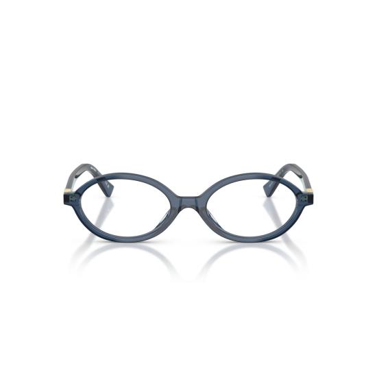 26SS 미우미우 안경 0Mu 01Xv 반투명 아세테이트 타원형 프레임 안경