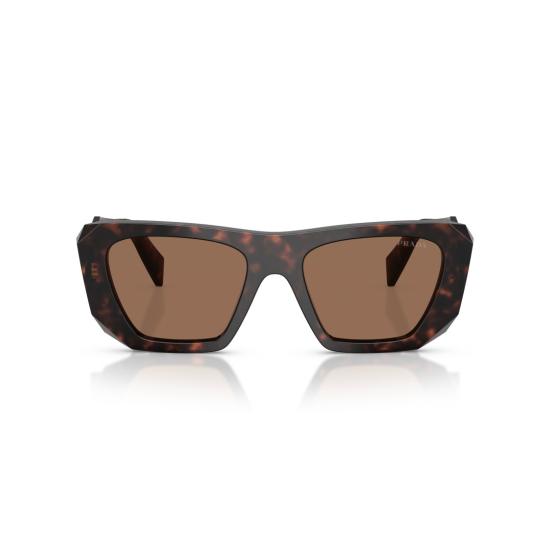 26SS 프라다 선글라스 0Pr B18s 오버사이즈 기하학적 프레임 호피무늬 아세테이트