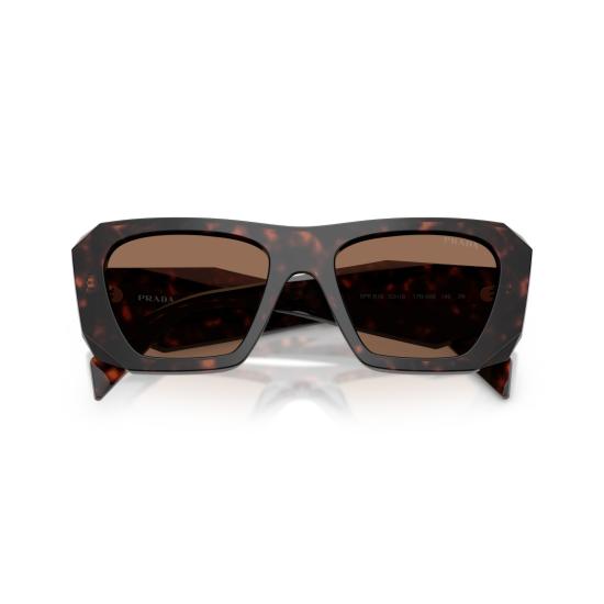 26SS 프라다 선글라스 0Pr B18s 오버사이즈 기하학적 프레임 호피무늬 아세테이트 - PRADA