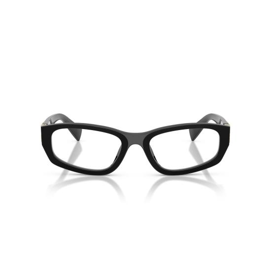 26SS 미우미우 안경 0Mu 04Yv 유광 블랙 아세테이트 직사각형 안경