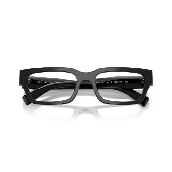 26SS 프라다 안경 0Pr C02v 직사각형 블랙 아세테이트 - PRADA