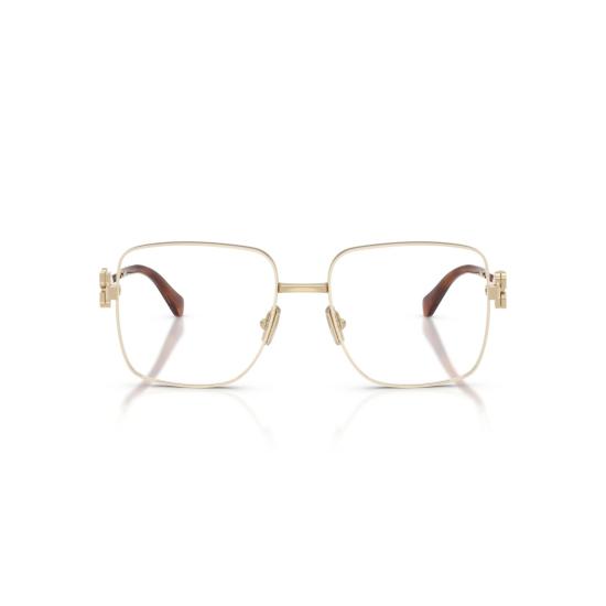26SS 미우미우 안경 0Mu 51Xv 사각형 금색 마감 금속 안경