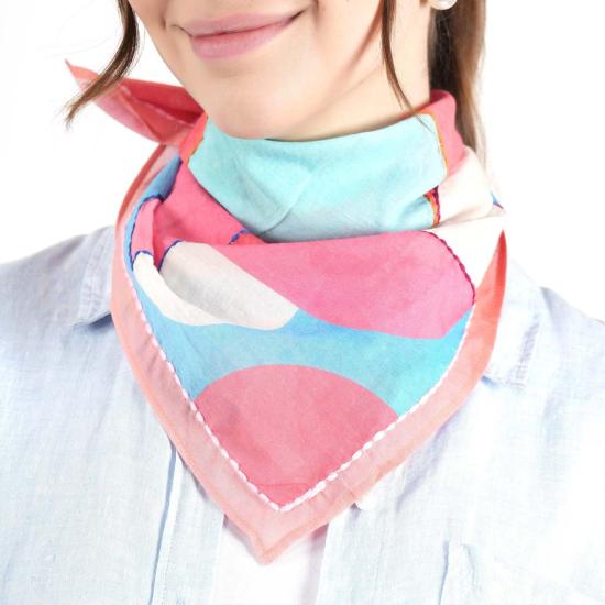  비스마야 머플러/스카프 프리즘 플라워 반다나 레드 - VISMAYA