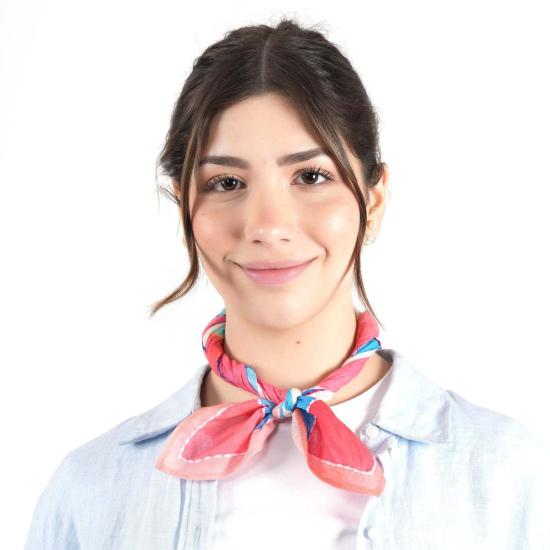  비스마야 머플러/스카프 프리즘 플라워 반다나 레드 - VISMAYA