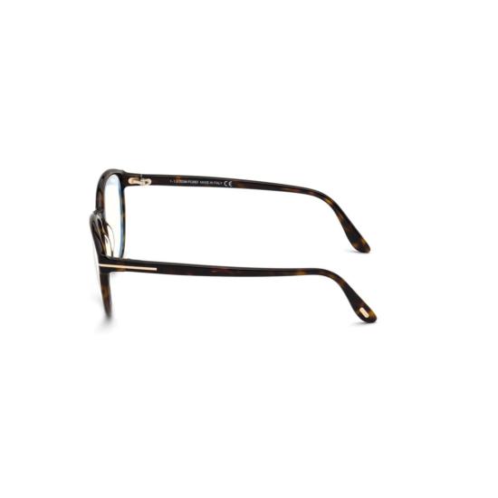  톰포드 안경 Ft5706-B 55052 클래식 라운드 호피무늬 - TOMFORD