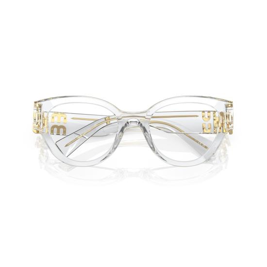26SS 미우미우 안경 0Mu 01Vv 투명 아세테이트 캣아이 안경 - MIU MIU