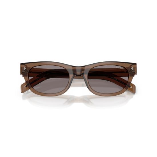 26SS 프라다 선글라스 0Pr C09s 반투명 갈색 아세테이트 직사각형 - PRADA