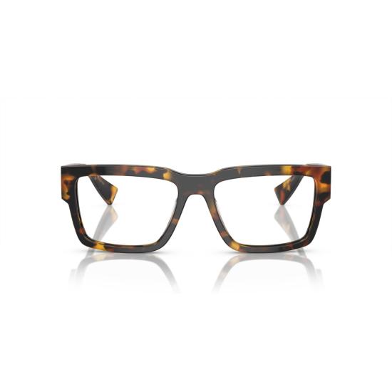 26SS 미우미우 안경 0Mu 02Xv 오버사이즈 스퀘어 프레임 호피무늬 아세테이트