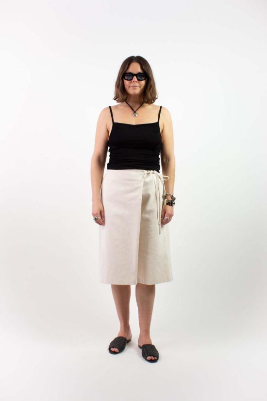  리타 민소매 티셔츠 로우 쉴라 탑 - RITA