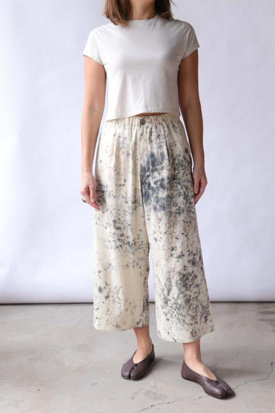  로렌 마누지안 팔라초 팬츠 로렌 마누기안 핸드페인팅  내추럴 - LAUREN MANOOGIAN