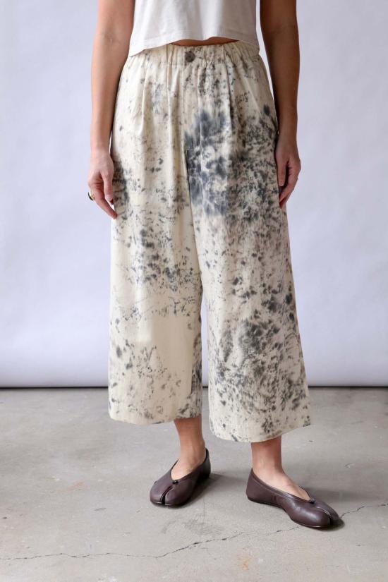  로렌 마누지안 팔라초 팬츠 로렌 마누기안 핸드페인팅  내추럴