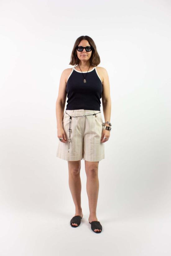  띵킹 뮤 민소매 티셔츠 씽킹 무 해리엇 콘트라스트 트림 탱크