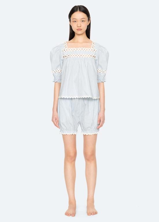  씨뉴욕 라운지 웨어 씨 니 사샤 PJ 세트 블루 - SEA NY